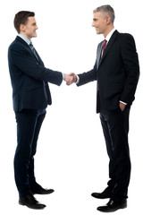 Two businessmen have an agreement