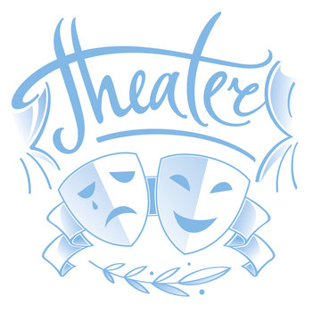 Theater - two masks, tragedy and comedy