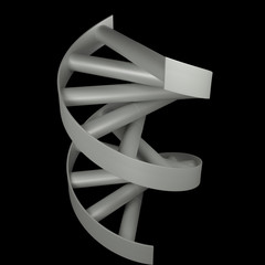Gray metal DNA rendering using raytracing