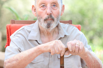 healthy senior in care home, old man