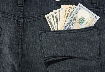 Money in pant pocket