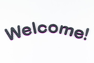 Welcome lettering