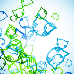 abstract background: cat