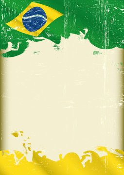 Grunge brazilian poster