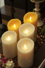 Candle in health spa.