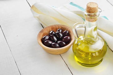 Olive oil and olives