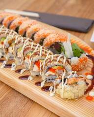 mixed sushi maki rolls