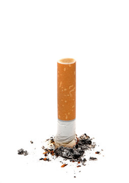 Cigarette butt unhealthy life style concept