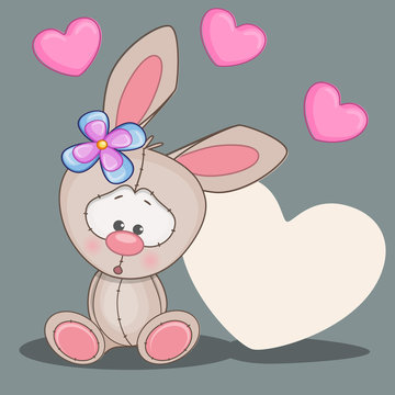 Rabbit with hearts