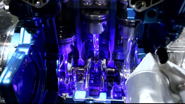 Three cylinder internal combustion engine of a car