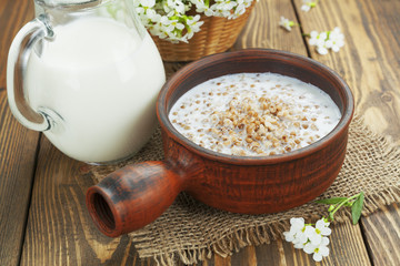 Buckwheat porridge with milk