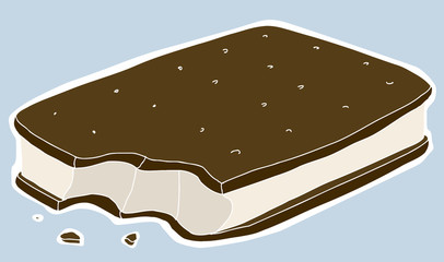 Eaten Ice Cream Sandwich