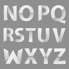 Abstract Paper Font Letter 2