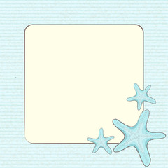 Fototapeta na wymiar starfis on a blue border background