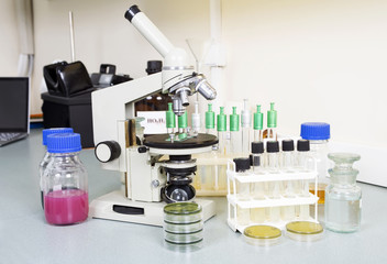 Laboratory equipment. Laboratory concept.