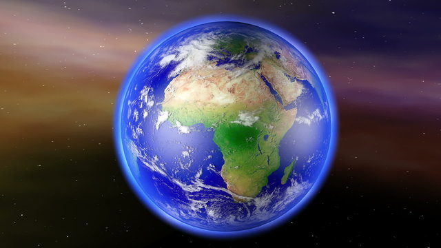 Earth Zoom to Africa with Matte