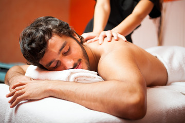 Obraz na płótnie Canvas Man having a massage