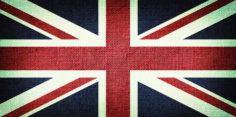 Grunge Great Britain flag. Detailed fabric texture © vadimmmus