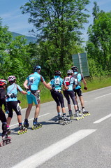 course de roller sur route