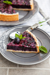 Blueberry pie on the plate