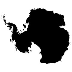 High detailed vector map - Antartica. - obrazy, fototapety, plakaty