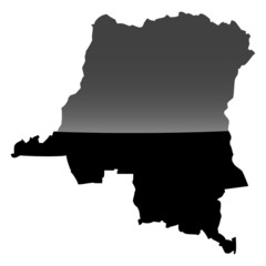 High detailed vector map - Democratic Republic of the Congo.