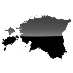 Obraz premium High detailed vector map - Estonia.