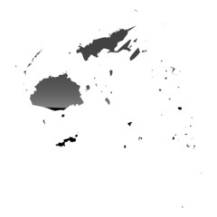 High detailed vector map - Fiji.