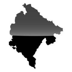 High detailed vector map - Montenegro.