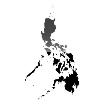High detailed vector map - Philippines.