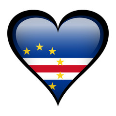 Cape Verde flag in heart