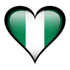 Nigeria flag in heart