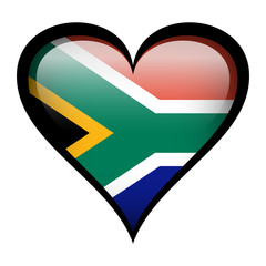 South Africa flag in heart