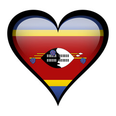 Swaziland flag in heart