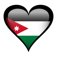 Fototapeta premium Jordan flag in heart