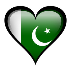 Pakistan flag in heart