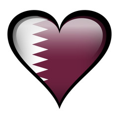 Qatar flag in heart
