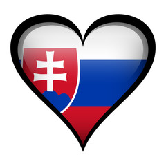 Slovakia flag in heart