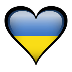Ukraine flag in heart