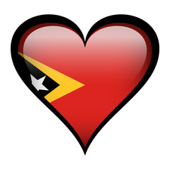 East Timor flag in heart