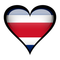 Costa Rica flag in heart