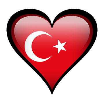 Turkey flag in heart