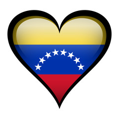 Venezuela flag in heart