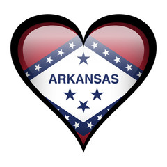 Flag in heart - Arkansas