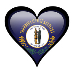 Flag in heart - Kentucky