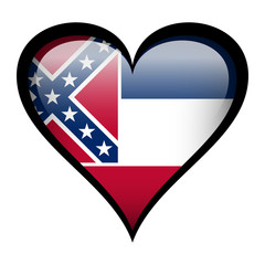 Flag in heart - Mississippi