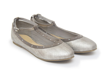 Ballet shoes isolated on the white