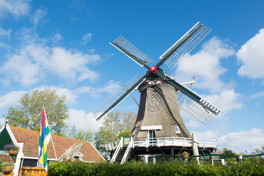 Windmill at Dutch wadden island Terschelling