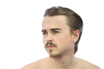 Obraz premium Man thinking and loooking away left