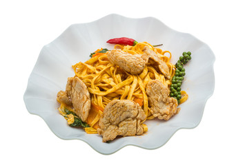 Fried noodles with pork
